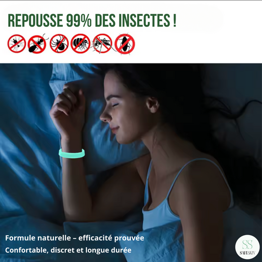 Bracelet Anti-Moustiques Répulsif – Étanche, Sans Parfum, Confortable pour Adultes et Enfants